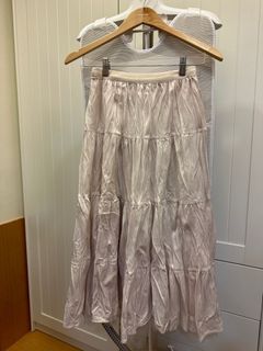 鬆緊蕾絲絨布兩面裙