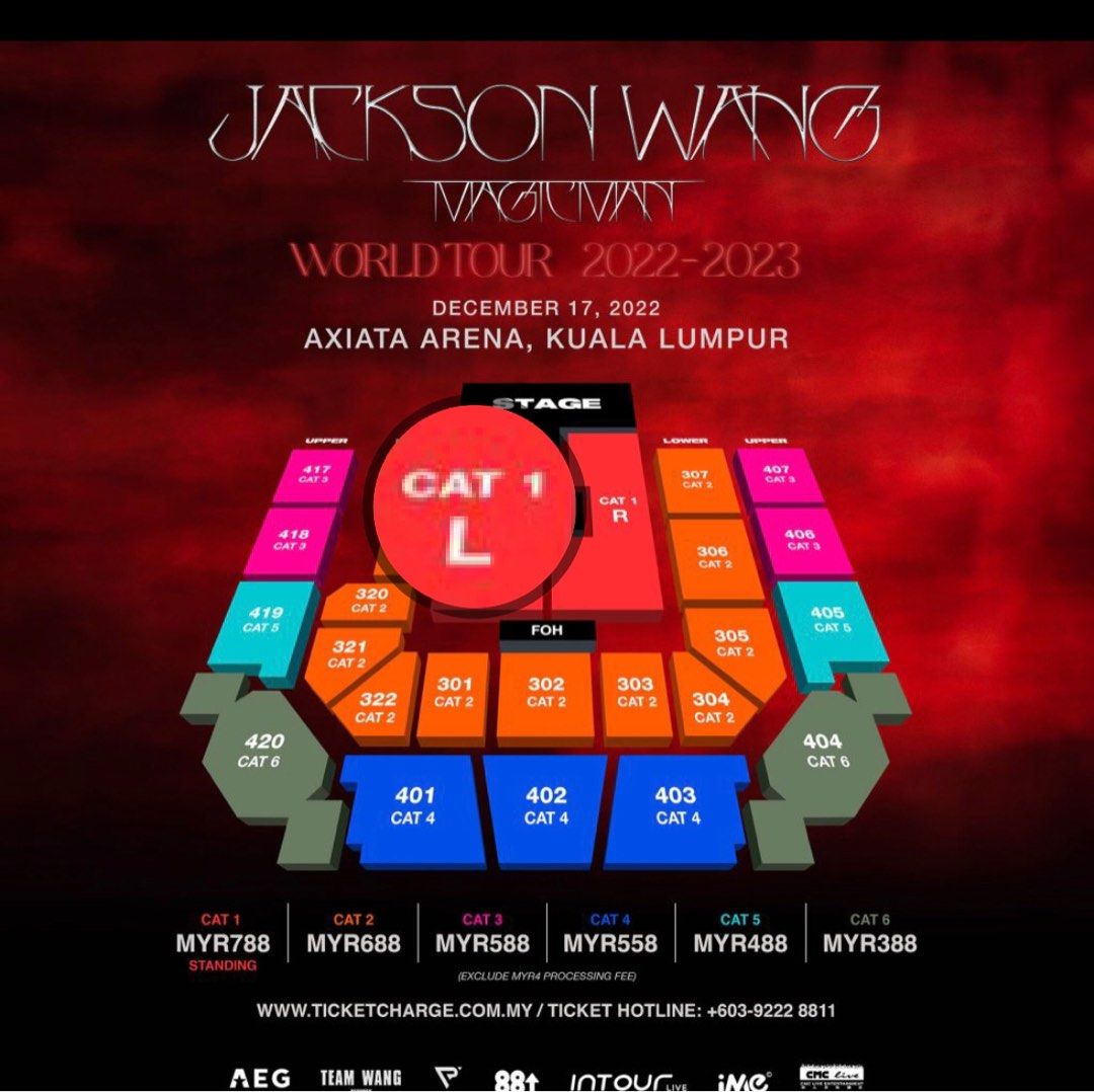 Original Price Jackson Wang Magicman Magic 2 Ticket VIP World Tour 2022