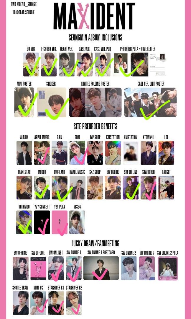 現貨Stray Kids Maxident特典卡, 興趣及遊戲, 收藏品及紀念品