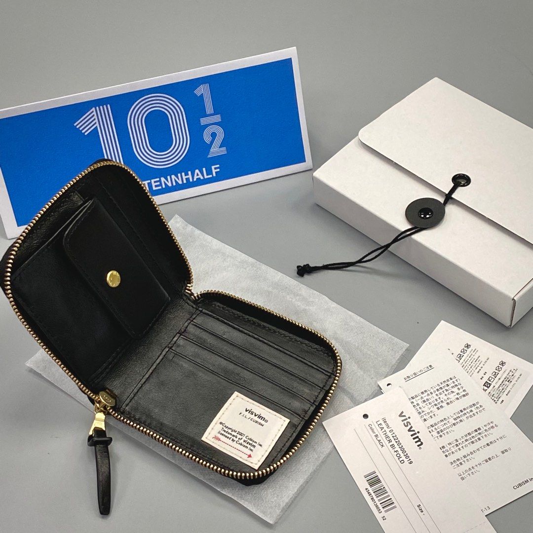 付属品有】 visvim LEATHER BI-FOLD KNGR BLACK LEATHER BI-FOLD