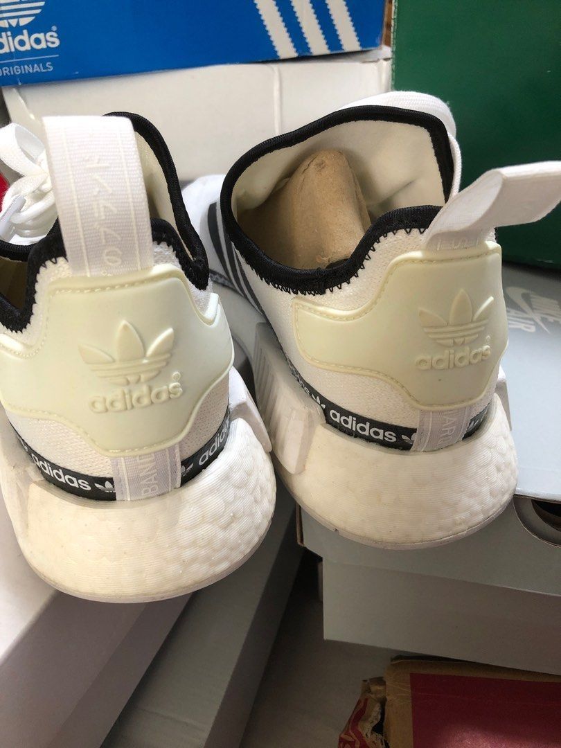 Adidas NMD R1 Cloud White Logo Strip