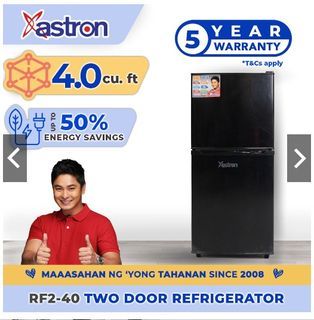 Astron RF2-40 Top Freezer Two Door Refrigerator (4 cubic feet)
