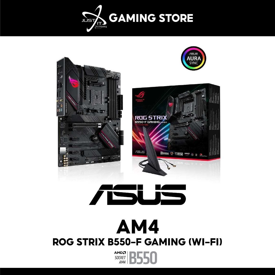 ASUS ROG STRIX B550-F (WI-FI) AM4 GAMING MAINBOARD, Computers & Tech, Parts  & Accessories, Other Accessories on Carousell