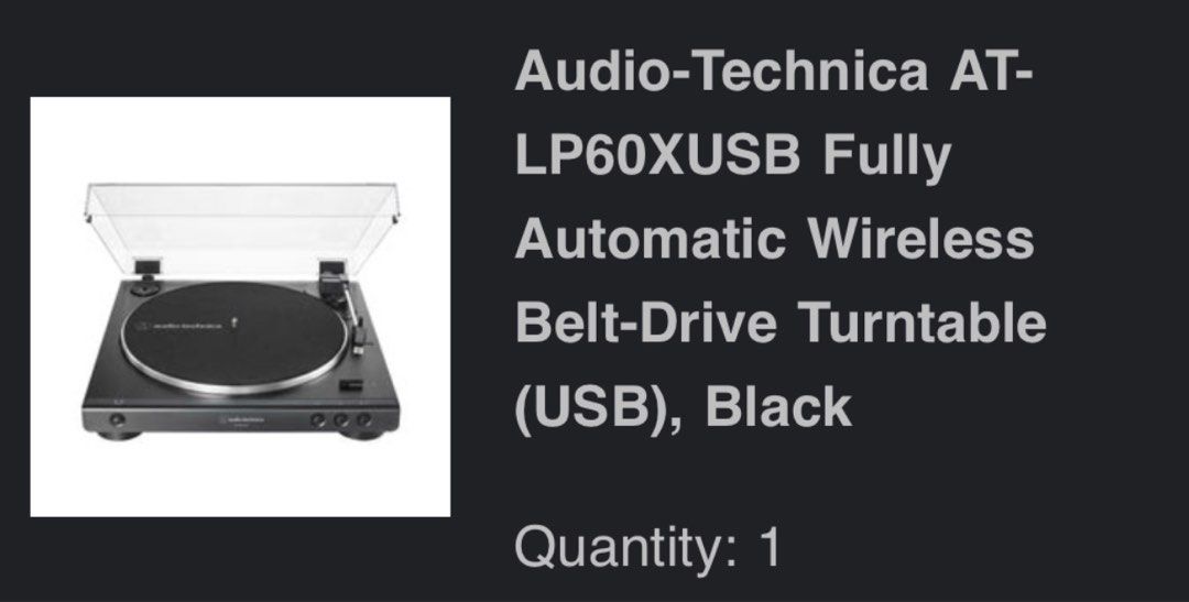 AudioTechnica ATLP60USB Turntable ( record player ) + white slipmat