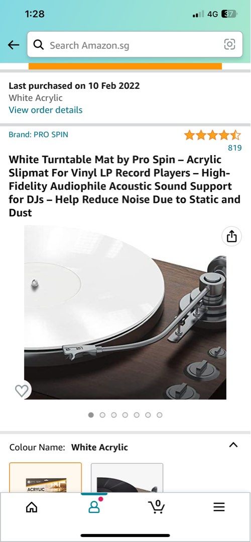 AudioTechnica ATLP60USB Turntable ( record player ) + white slipmat