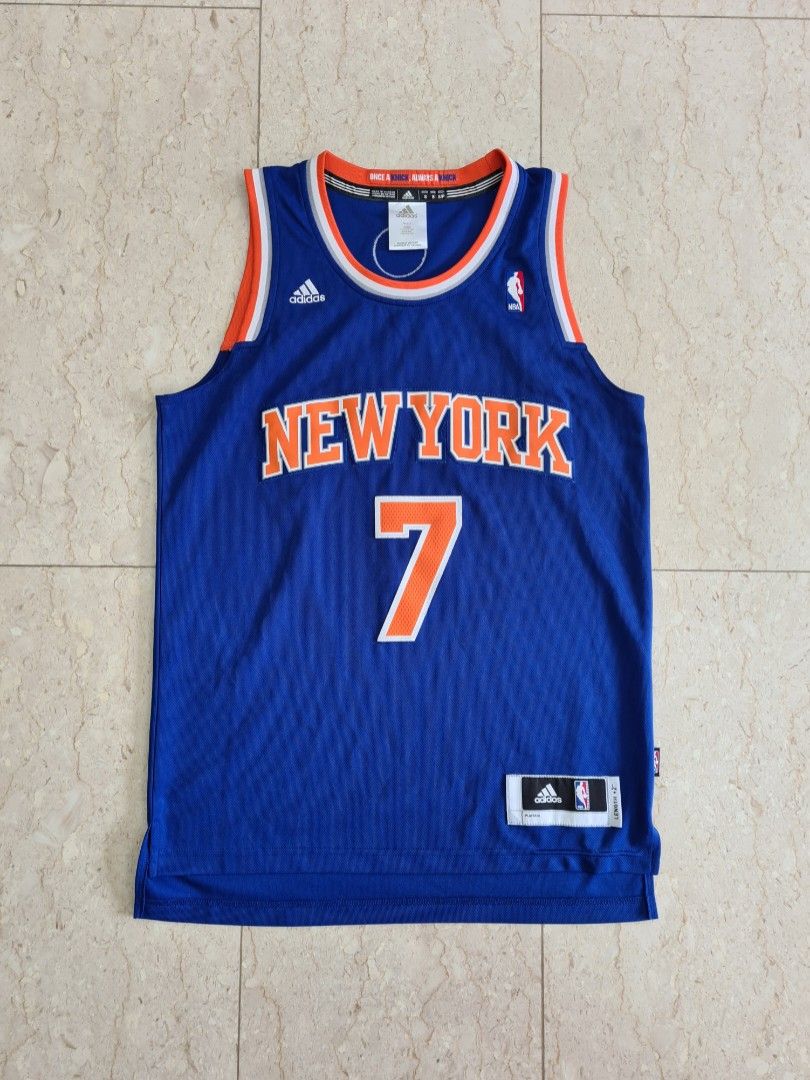 Mens New York Knicks Carmelo Anthony adidas Orange Replica Alternate Jersey