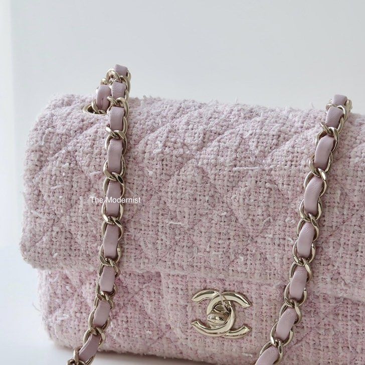 2.55 tweed handbag Chanel Pink in Tweed - 34037892