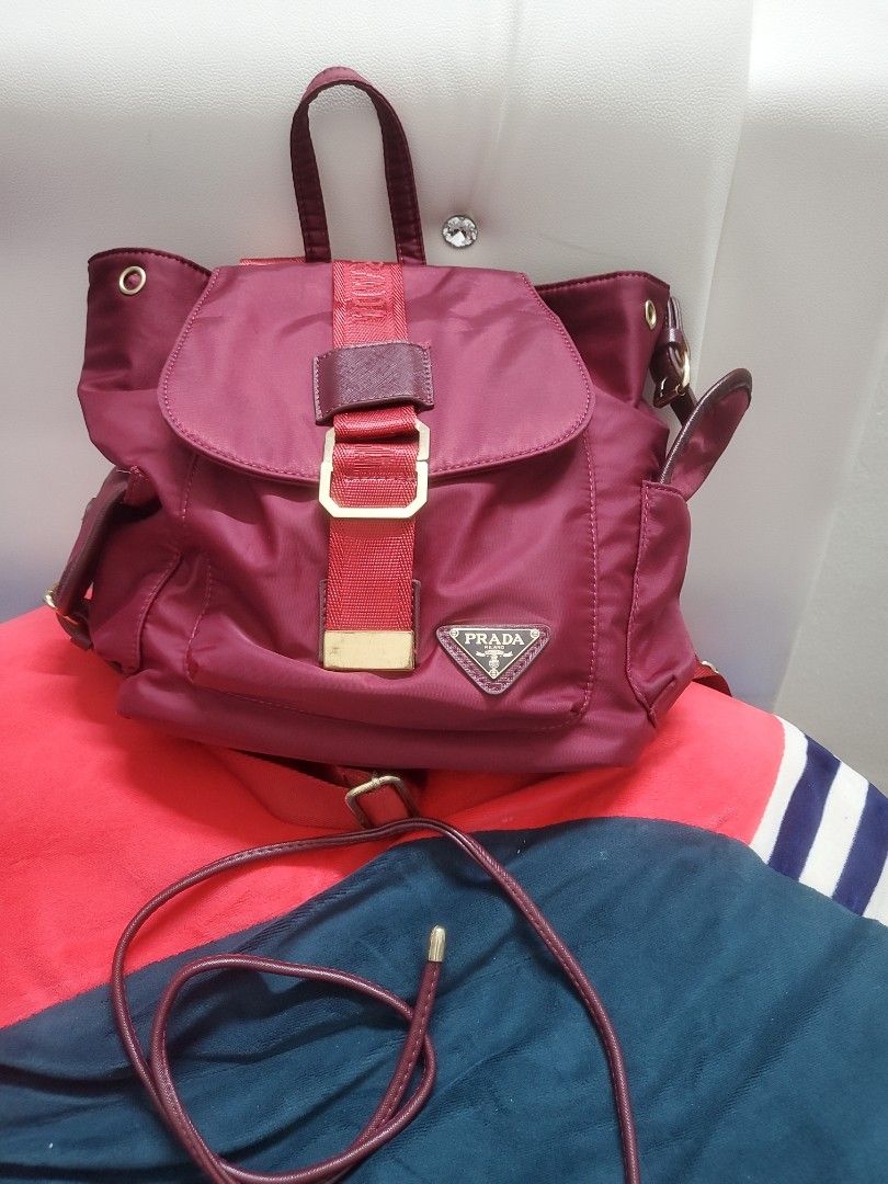 Authentic Prada Backpack, Luxury, Bags & Wallets on Carousell