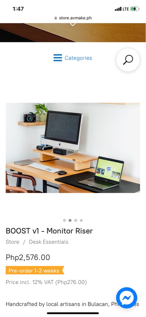 AV Make Mahogany Monitor Riser, Furniture & Home Living, Furniture, Tables & Sets on Carousell