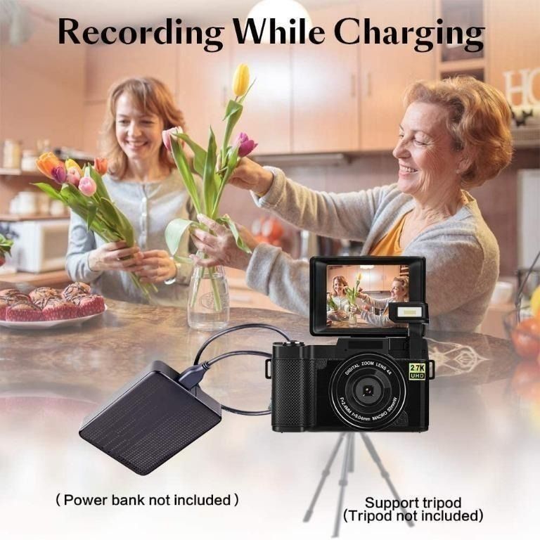 [B2849] Digital Camera 30 MP 2.7K Full HD Vlogging Camera with 3 Inch ...