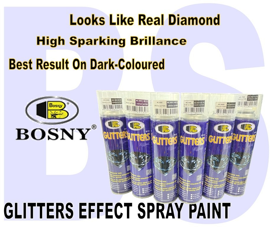 BANSOON BOSNY Glitter Effect Spray Paint. 200cc. Diamond glitters