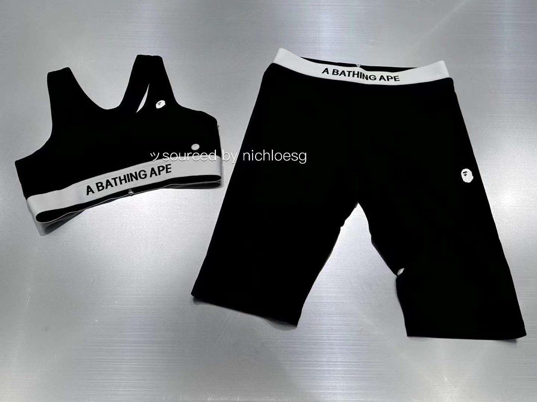 BAPE A BATHING APE SPORT BRA BIKER SHORTS SET