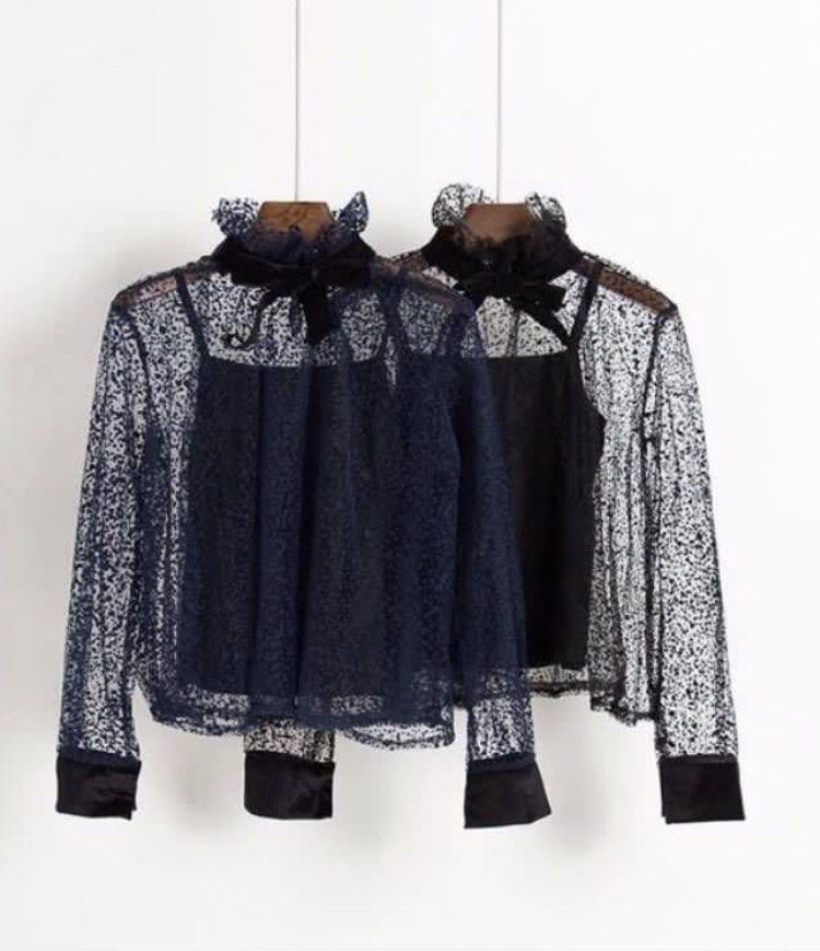 Black long sleeve sheer top, Women's Fashion, Tops, Longsleeves on ...