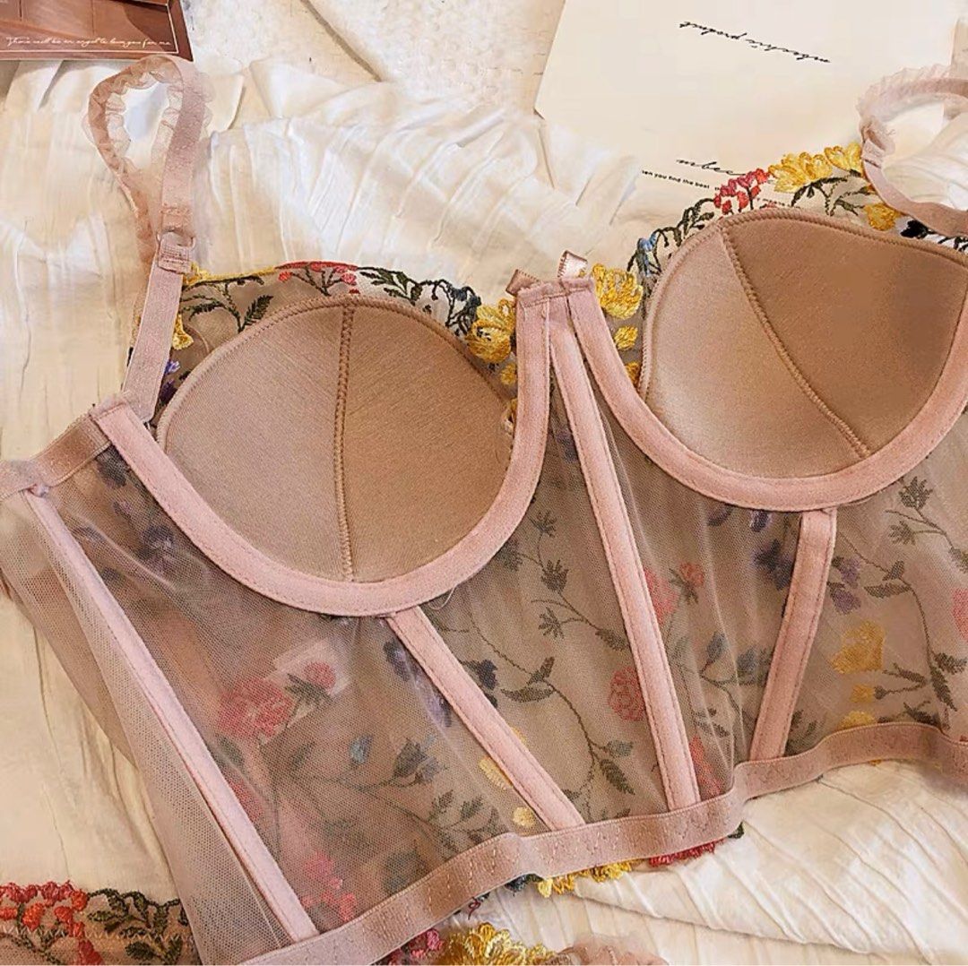 Bra Set include matching panty (size 38 can fit ABC cup), Women's Fashion,  New Undergarments & Loungewear on Carousell