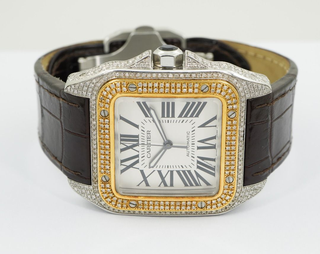 cartier santos 100 diamond price