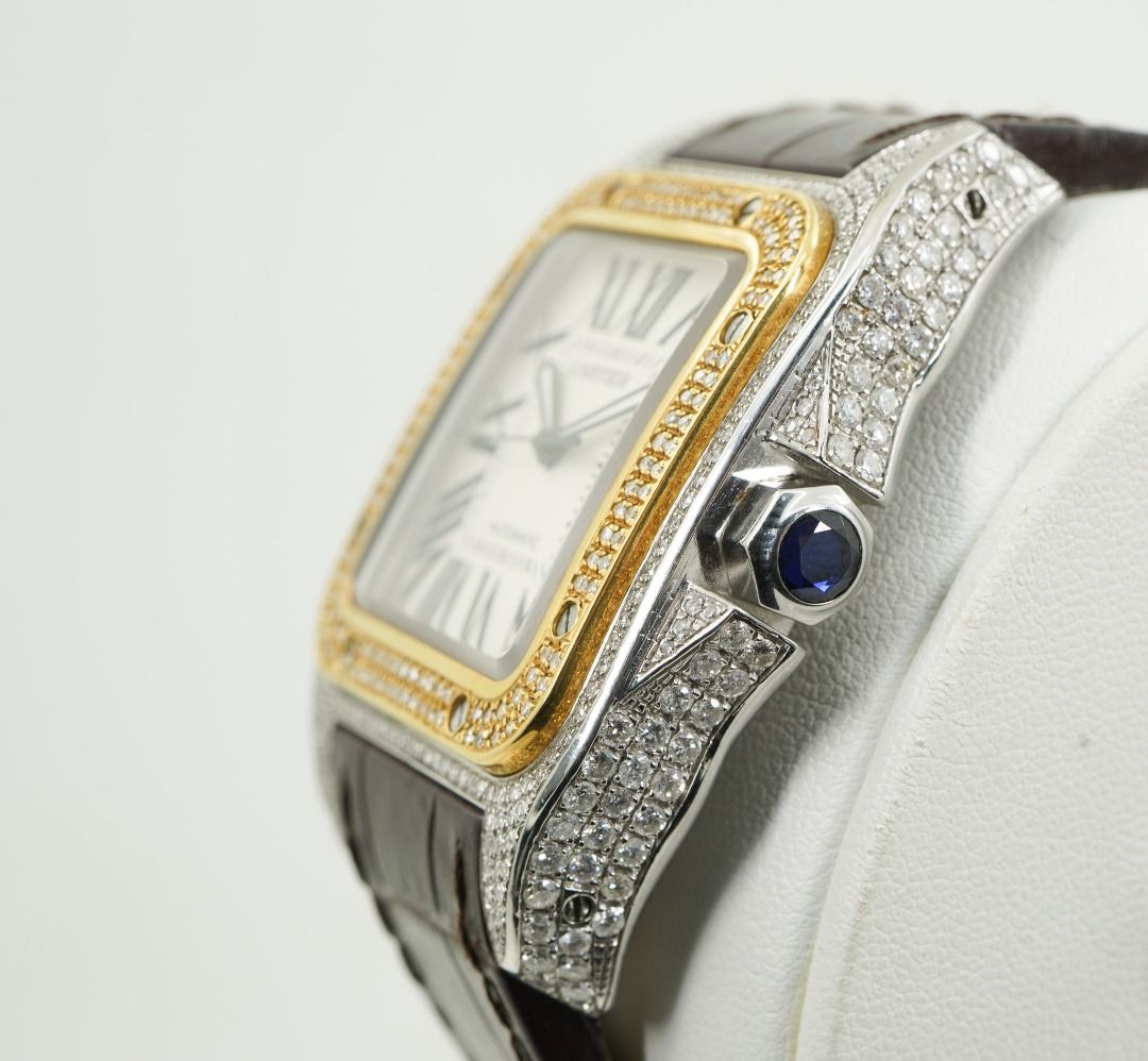 cartier santos 100 diamond price