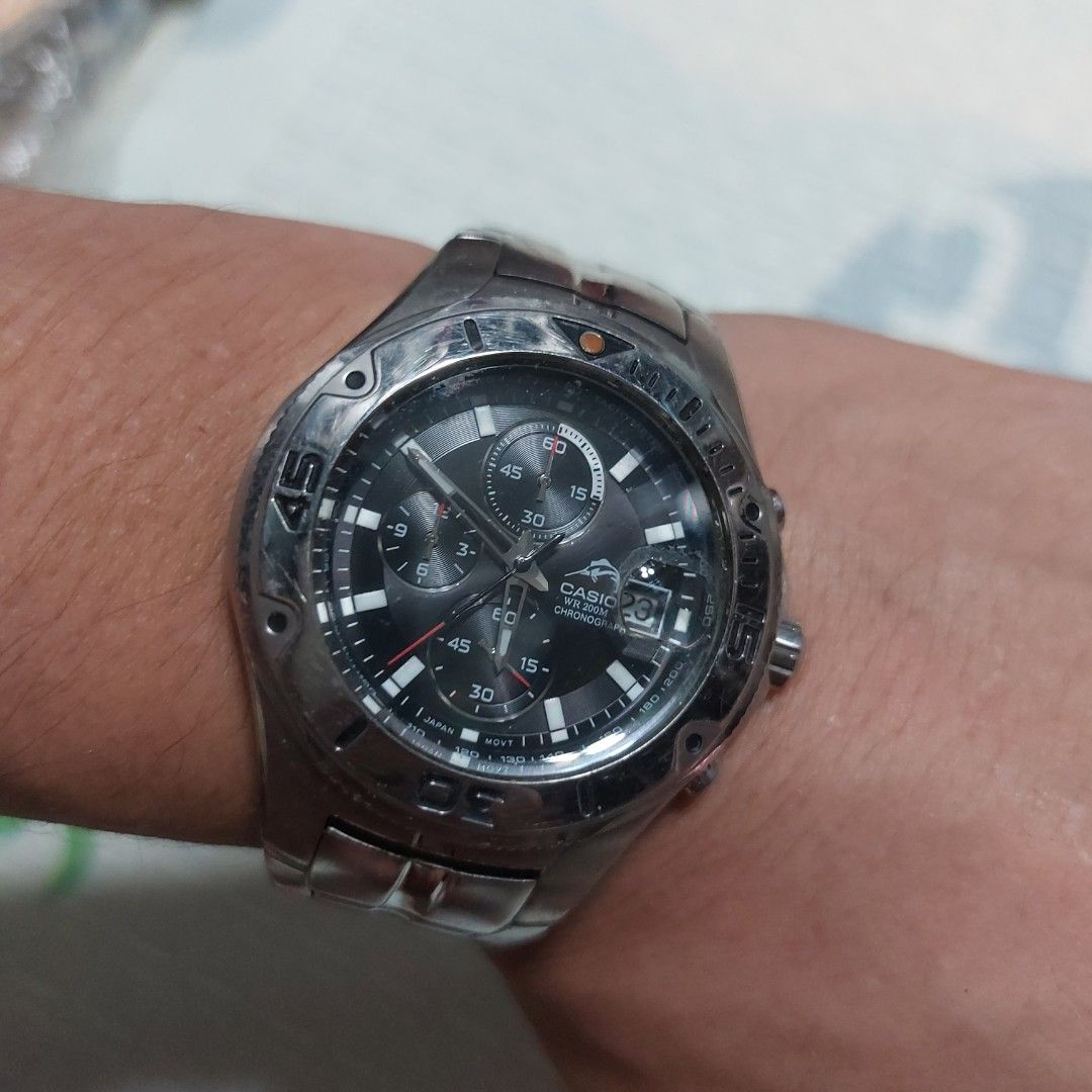 Casio wr 200m new arrivals chronograph