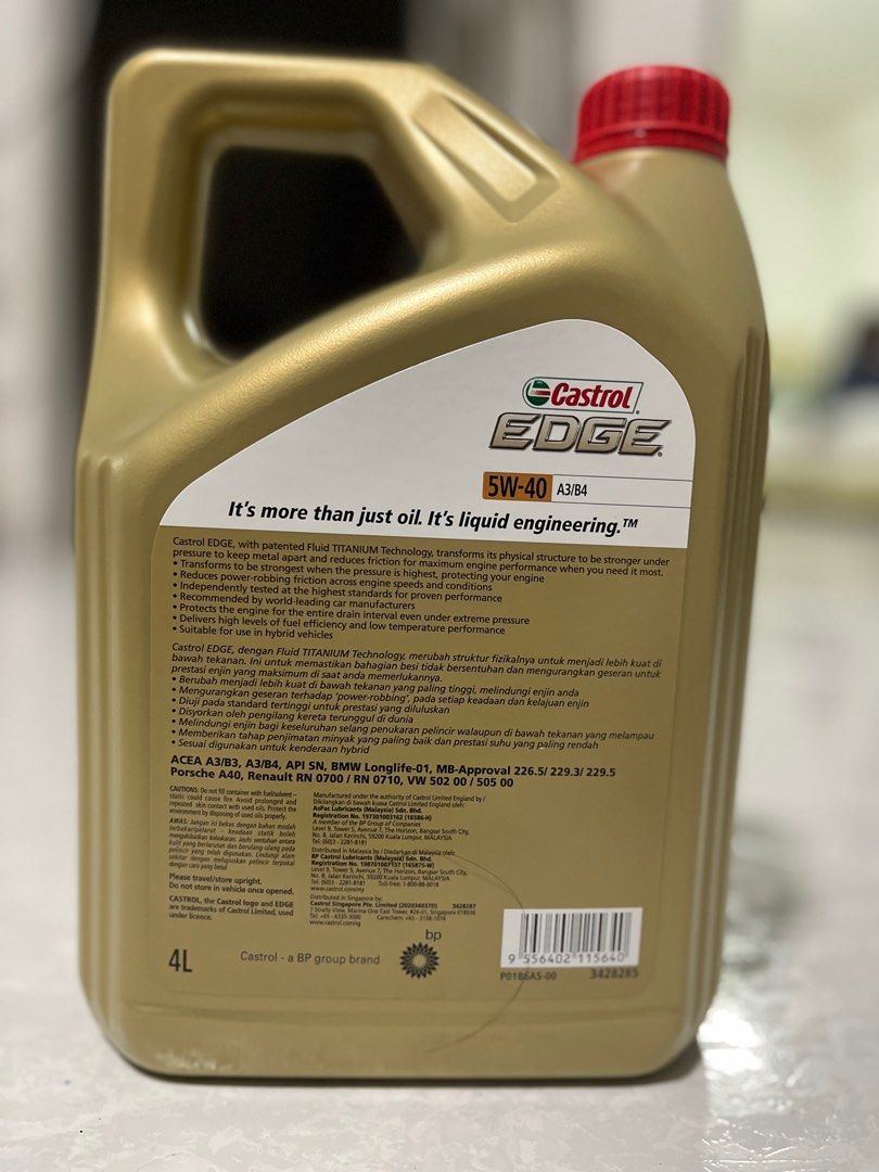 Oil 5W-40 castrol edge Turbo Diesel 4L