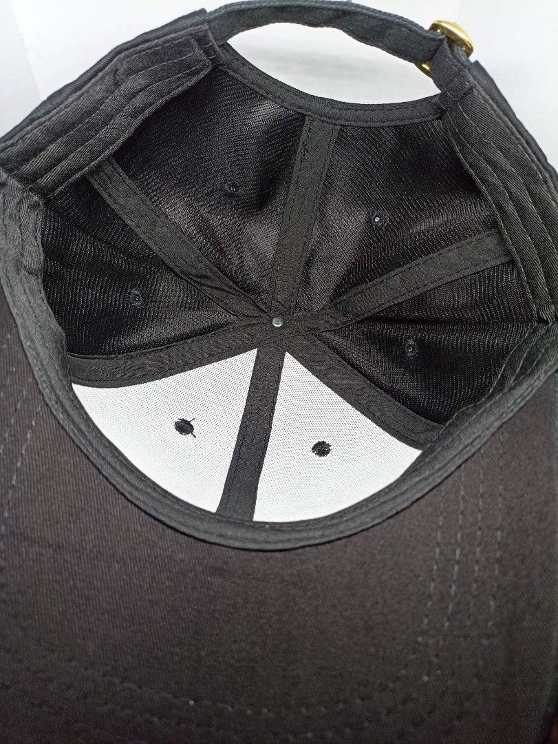 Celine Paris Black Logo Cotton Drill Baseball Cap Hat L Adjustable 50~60 cm  