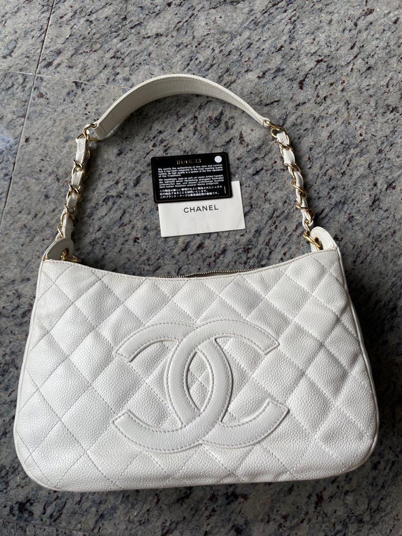 Chanel hobo sales bag white