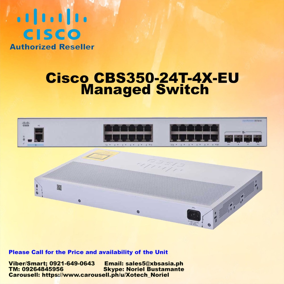 Cisco CBS35024T4XEU Managed 24port GE, 4x10G SFP+ Switch, Computers