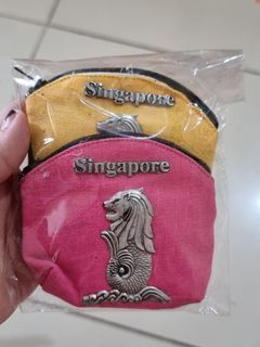 Dompet koin suvenir singapore
