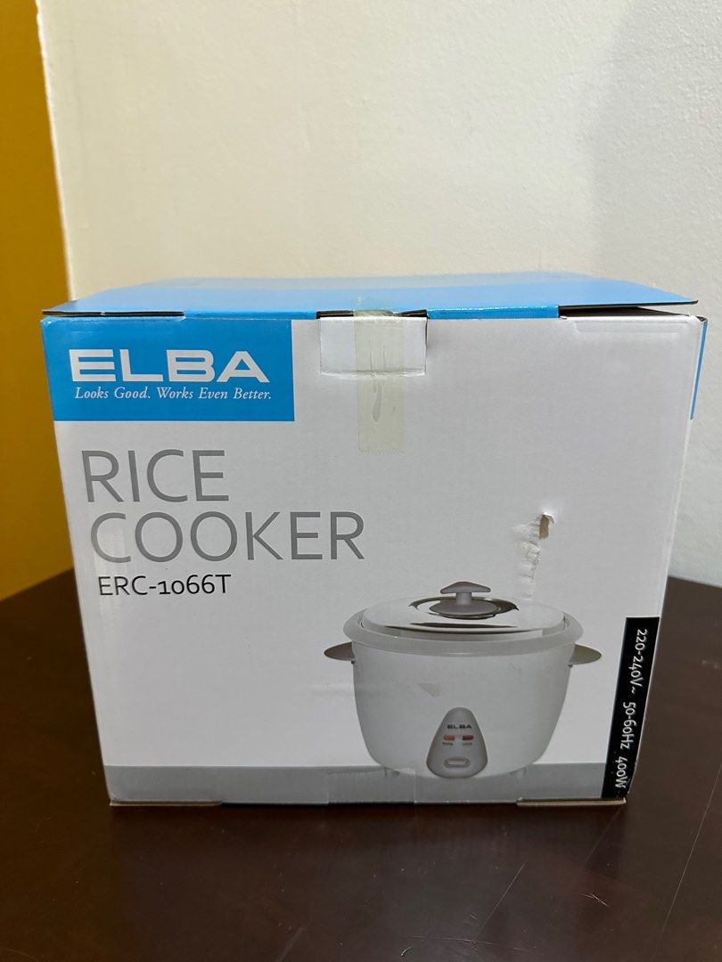 ELBA 1L Traditional Rice Cooker ERC1066T White, TV & Home Appliances