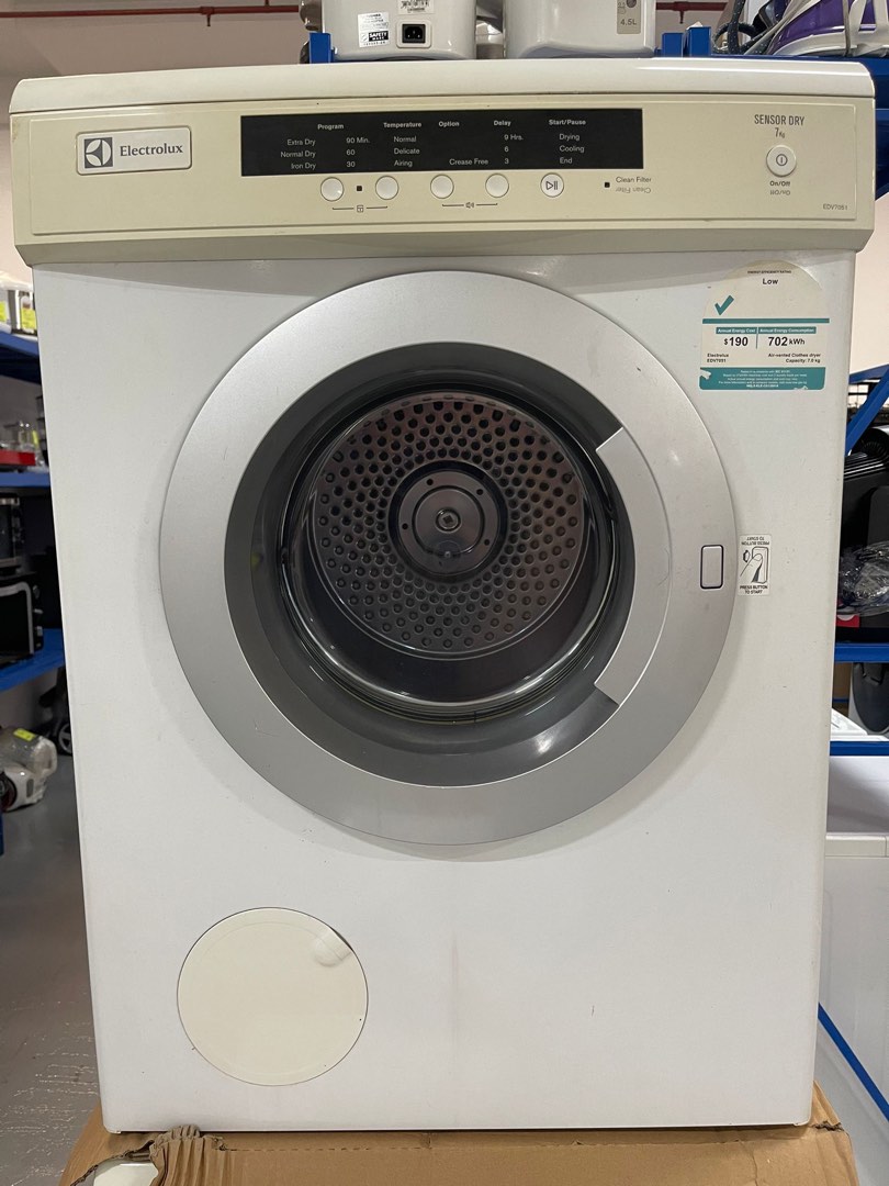 ELECTROLUX EDV7051 FRONT LOADING 220 VOLT ELECTRIC DRYER 7Kg, TV & Home