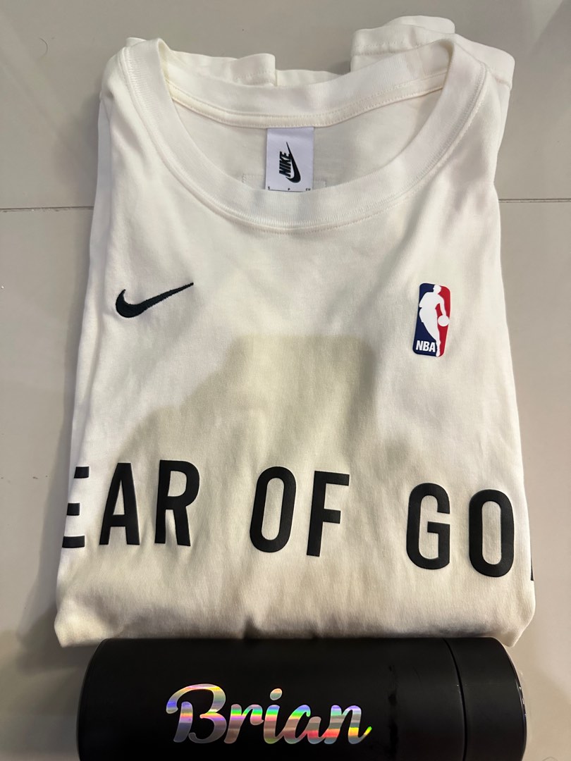 nike x fear of god oatmeal warm up tee