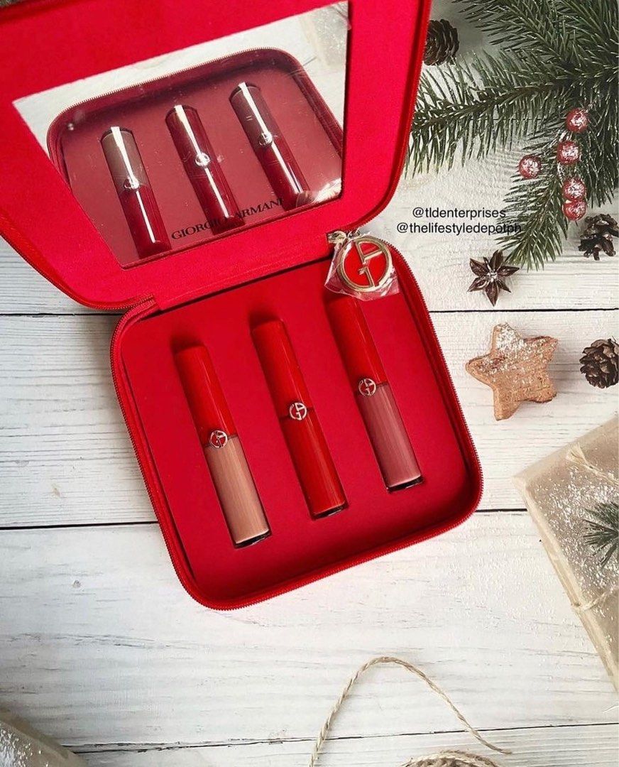 Armani christmas lip maestro and pouch set new arrivals