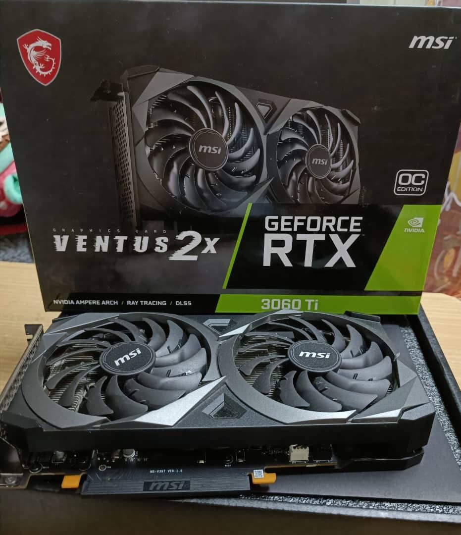 GPU MSI GeForce RTX 3060 Ti VENTUS 2X 8G OCV1 LHR GDDR6 GRAPHIC CARD WITH  BOX, Computers  Tech, Parts  Accessories, Computer Parts on Carousell