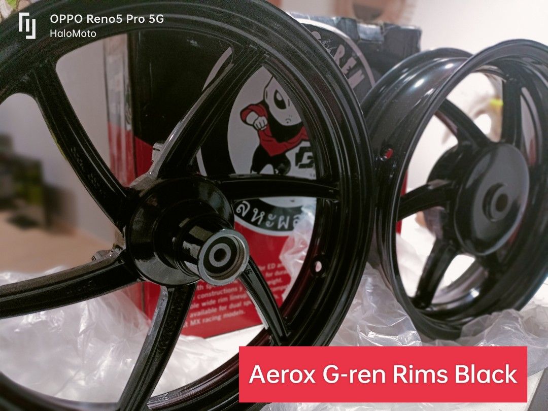 G-ren rims for Aerox, Motorcycles, Motorcycle Accessories on Carousell