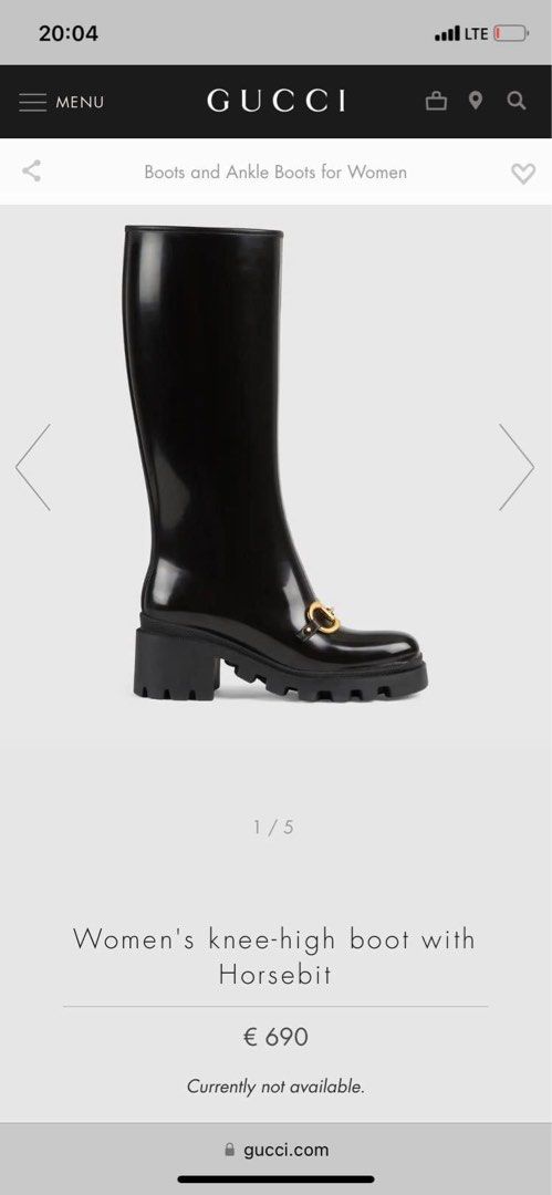 Gucci boots, 女裝, 鞋, 靴- Carousell