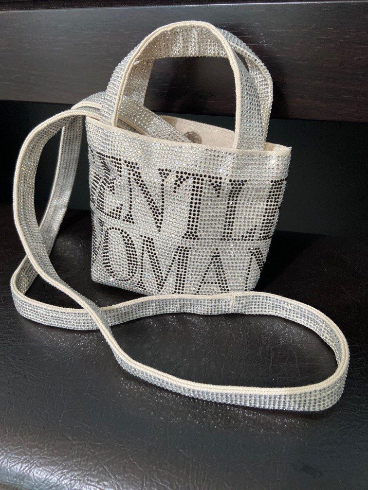 Glitter canvas tote bag sales