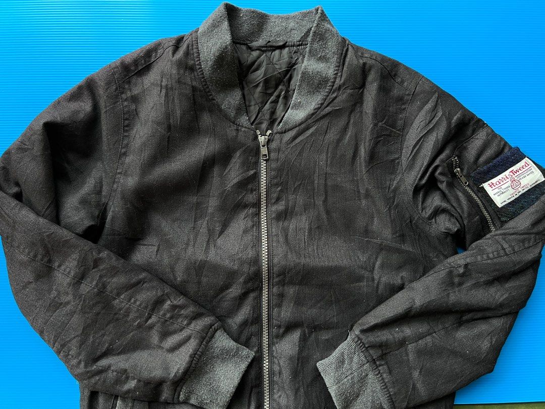 Harris Tweed bomber jacket Men s Fashion Coats Jackets and Outerwear on Carousell