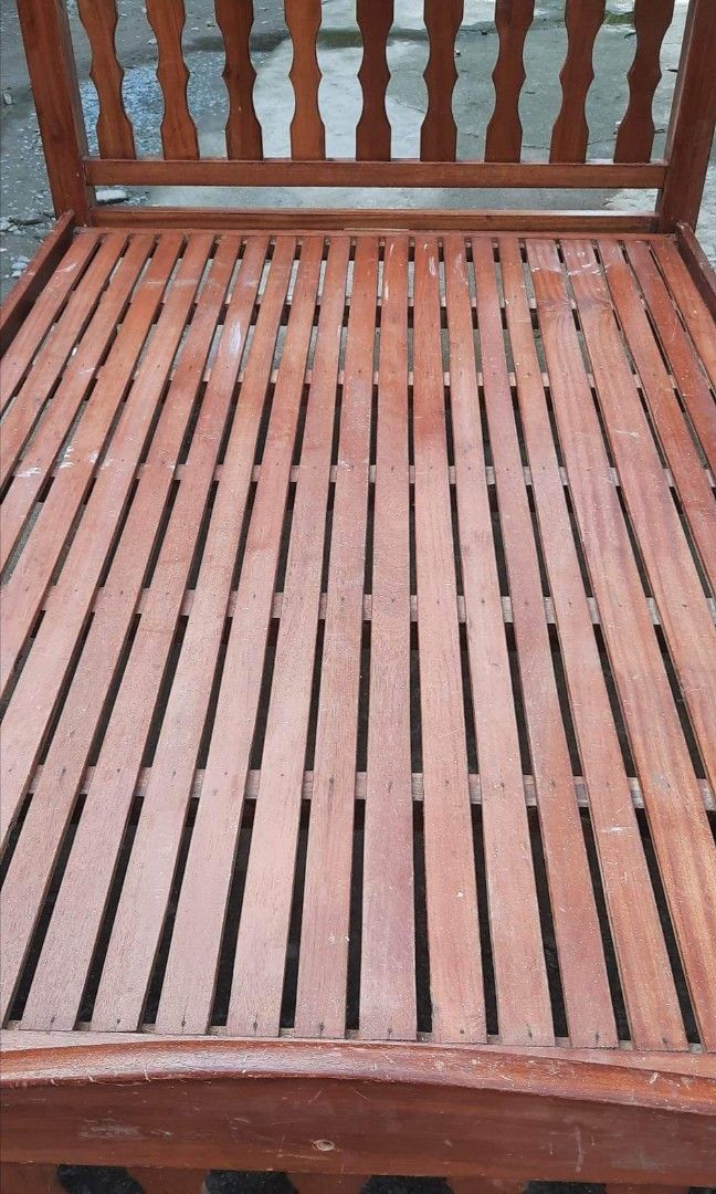 Heavy anf and Solid Narra Wood Double Bedframe 48x75, Furniture & Home