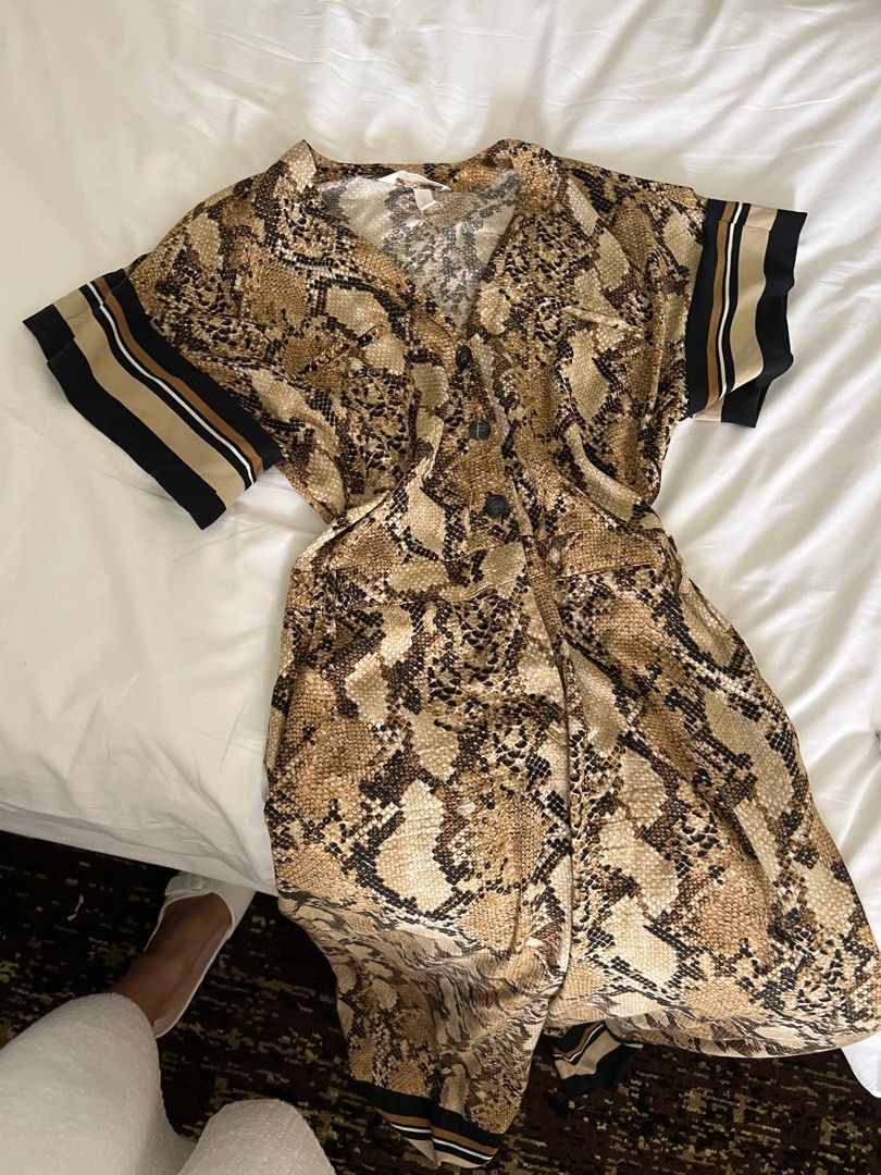 H&m snake print jumpsuit top