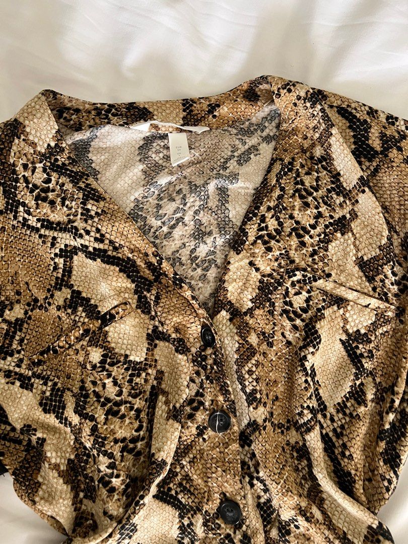 H&m snake print jumpsuit clearance