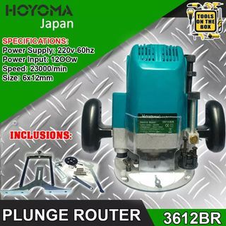 Hoyoma Japan Electric Router 1200W 3612BR Complete Accessories •100% ORIGINAL