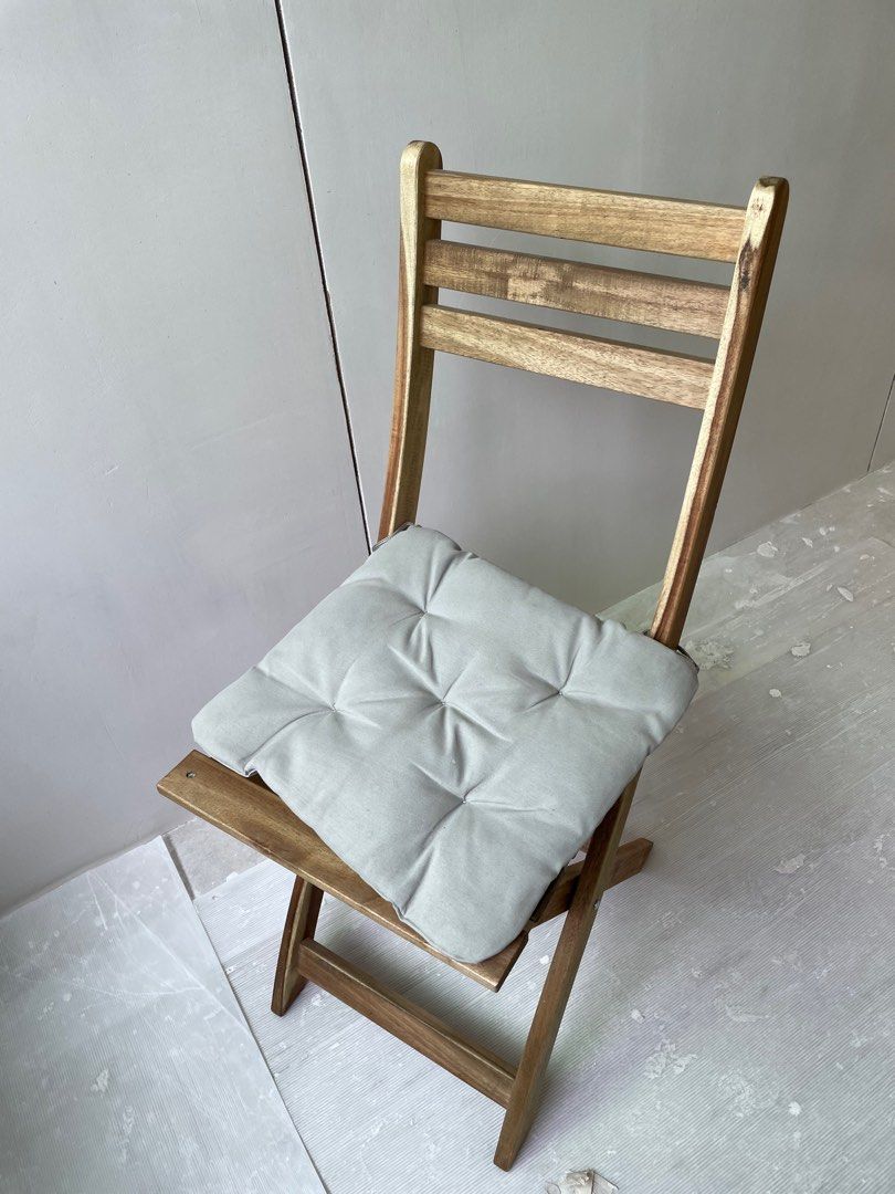 Ikea folding wood chair, 傢俬＆家居, 傢俬, 椅子 Carousell