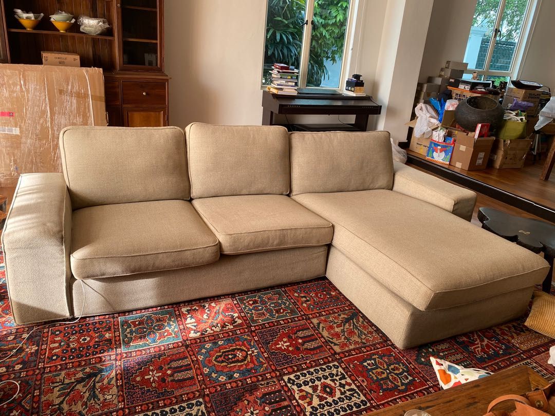 Ikea Kivik sofa with chaise, Furniture & Home Living, Furniture, Sofas