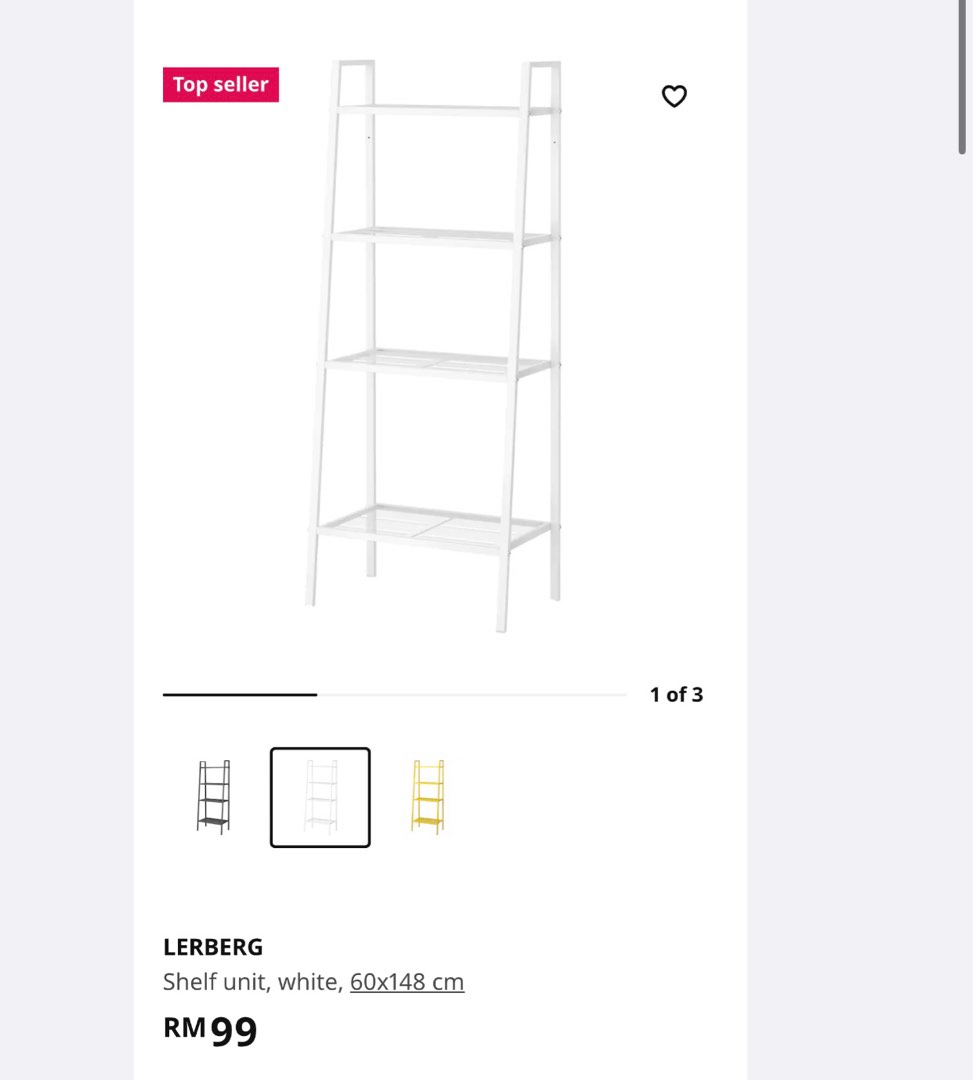 IKEA LADDER Shelving white, Furniture & Home Living, Furniture