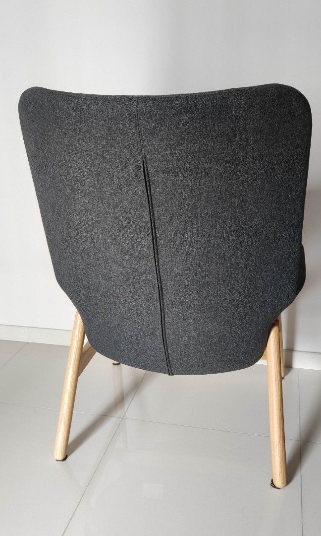IKEA VEDBO high back armchair in gunnared dark grey colour, Furniture
