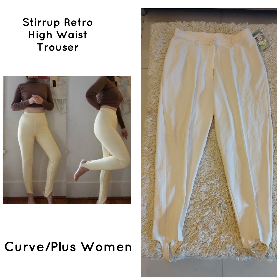1990's vintage stirrup pants, retro HI Waist leggings with stirrup,, Retrospect Vintage Fashion, San Francisco, CA