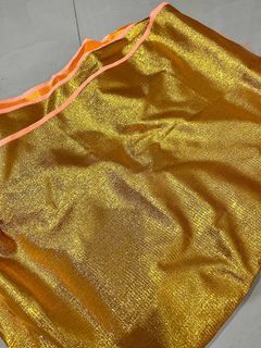 Kain Lame Emas Gold, Kain Dekorasi Pesta, Bahan Gaun Baju Adat