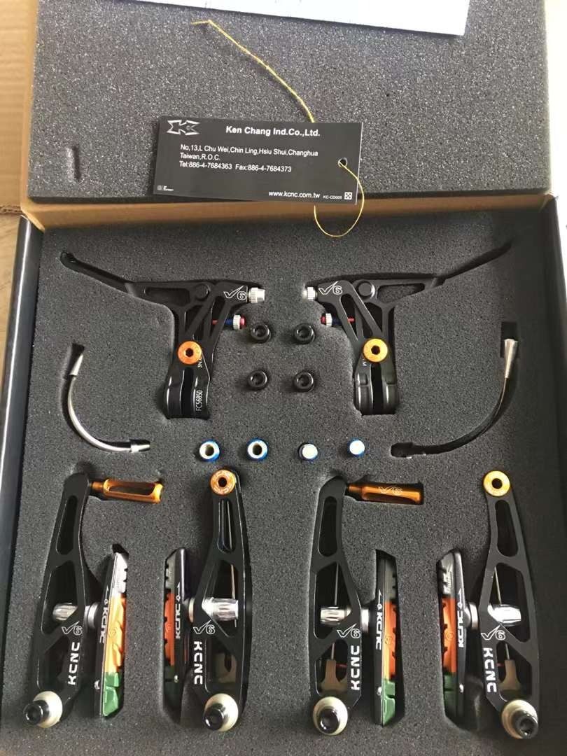 Kcnc v6 vb6 fully CNC Ultra light MTB fold bike v brake levers with calipers 340g Sports Equipment Bicycles Parts Parts Accessories on Carousell