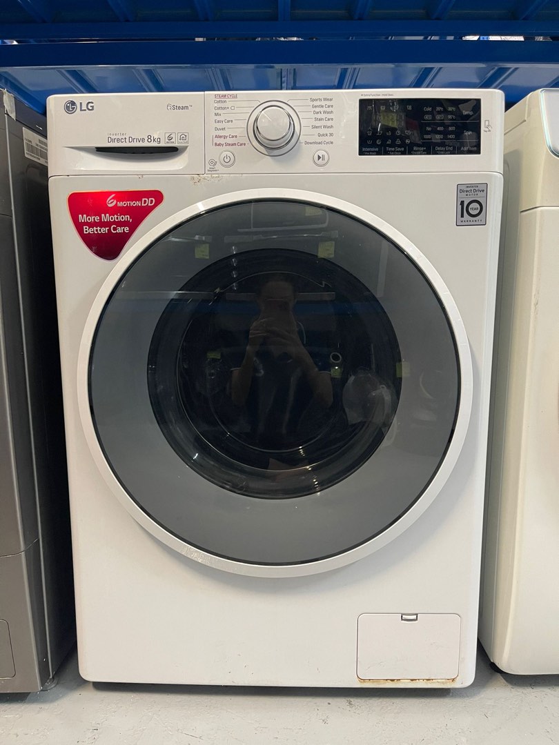 LG FC1408S4W 8KG FRONT LOAD WASHER, TV & Home Appliances, Washing