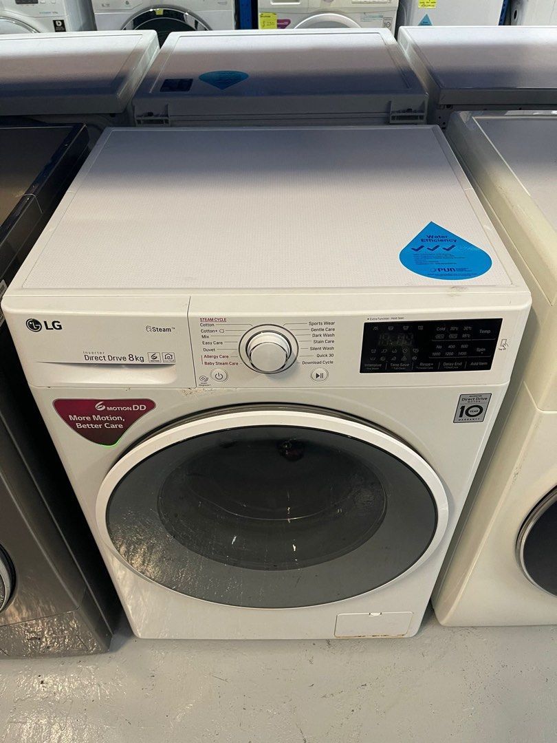 LG FC1408S4W 8KG FRONT LOAD WASHER, TV & Home Appliances, Washing