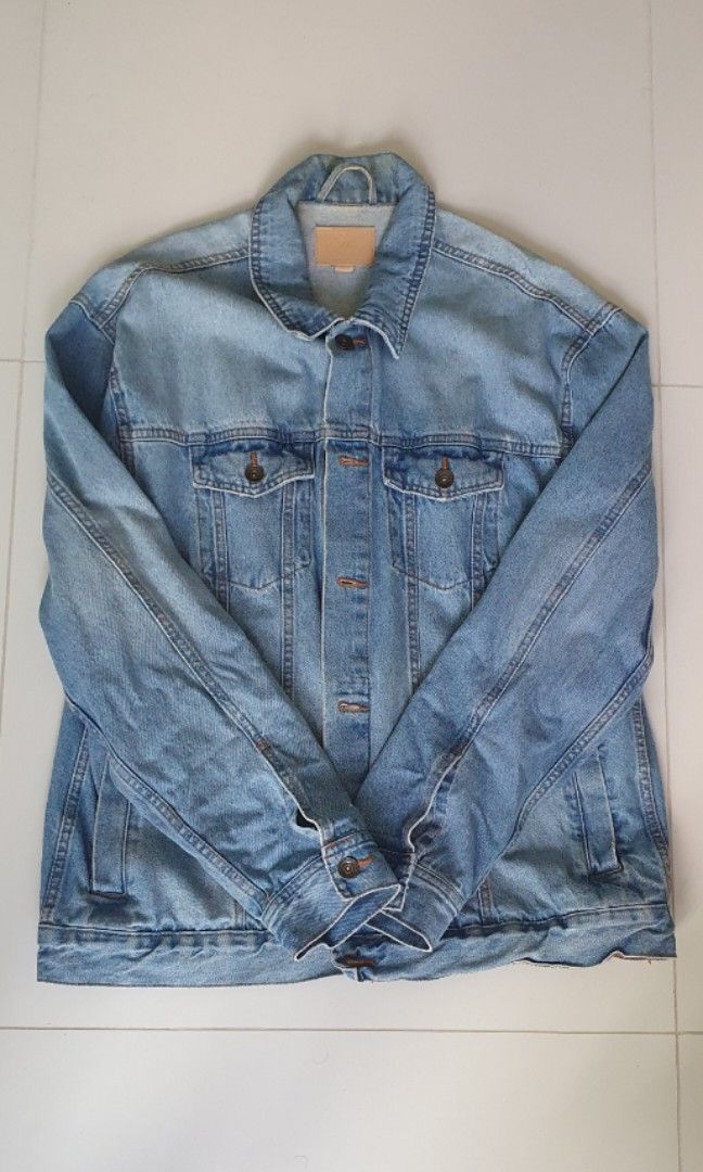 Washed denim jacket sale