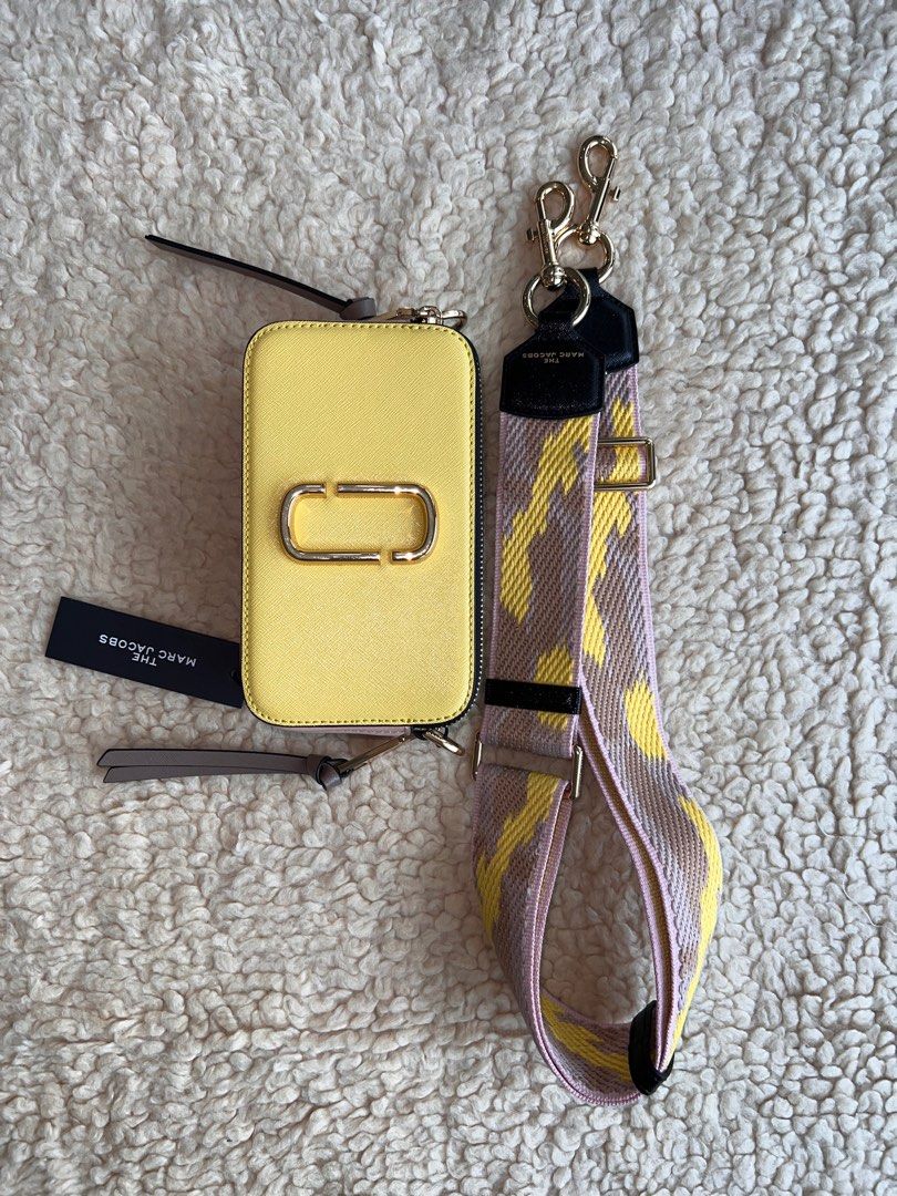 Marc Jacobs Women's Snapshot Camera Bag, Yellow Cream Multi, M0012007-745  One Size 